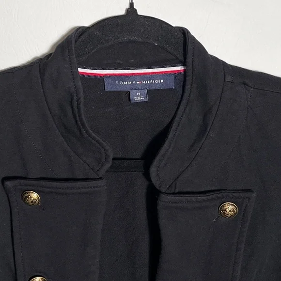 Tommy Hilfiger Women's Military Band Jacket Cardigan Black Medium - Picture 7 of 10
